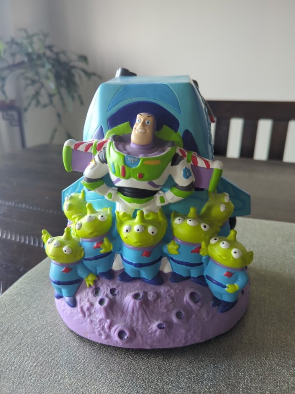 Disney Pixar Buzz Lightyear Toy Story Coin Piggy Bank Zurg & Aliens With Stopper